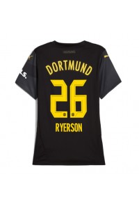 Borussia Dortmund Julian Ryerson #26 Jalkapallovaatteet Naisten Vieraspaita 2024-25 Lyhythihainen